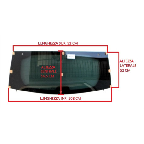 7AE114XD LUNETTE ARRIERE TEINTÉ AVEC DEGIVRAGE AIXAM CROSSLINE